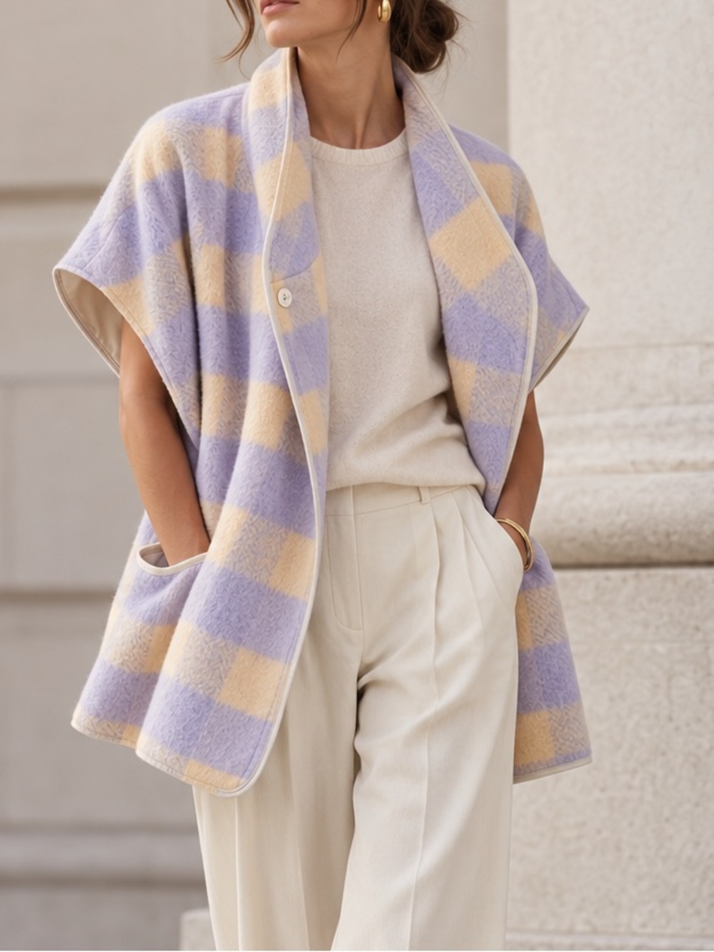 Andersen & lauth Plaid Capelet